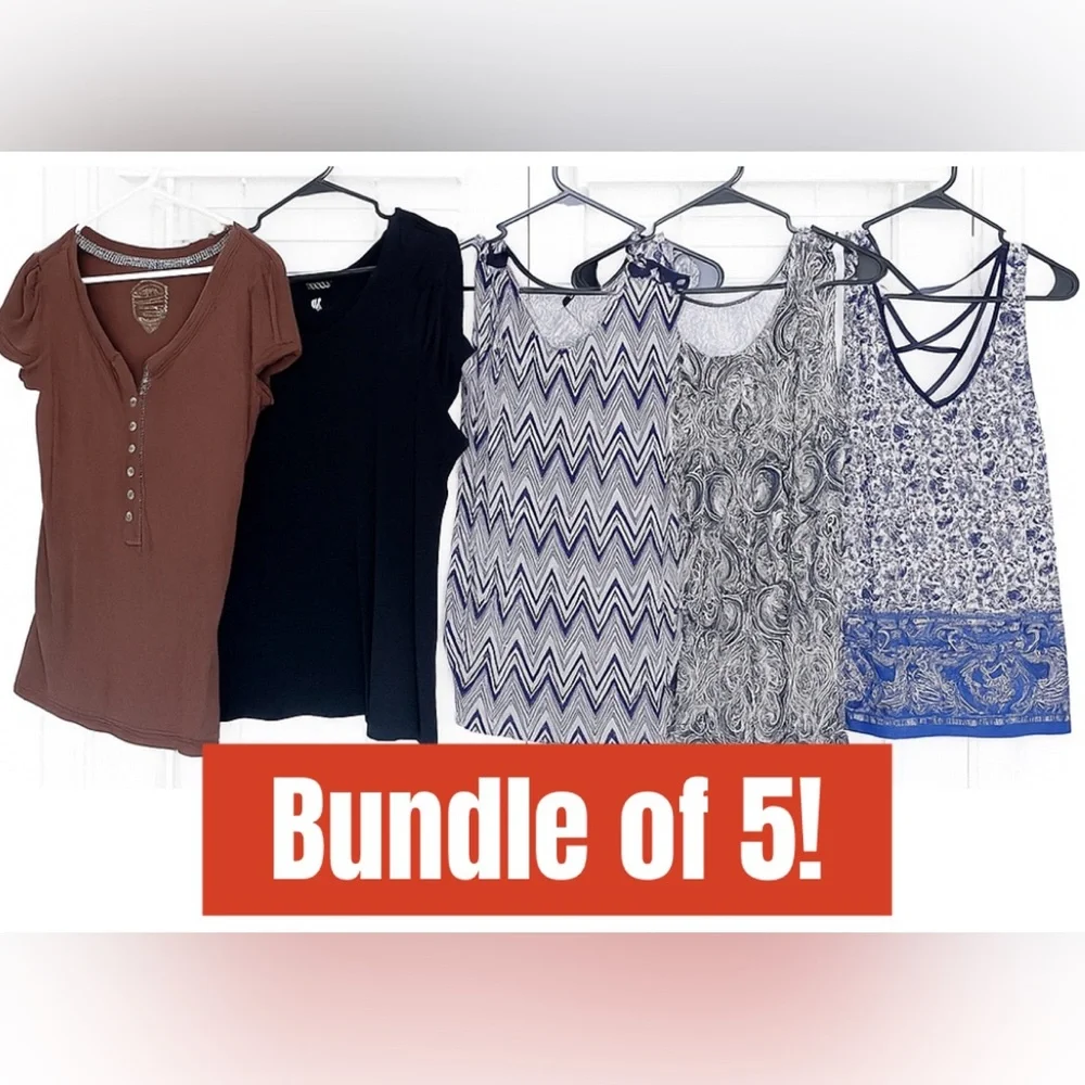 Bundle of FIVE‎ Medium women’s blouses